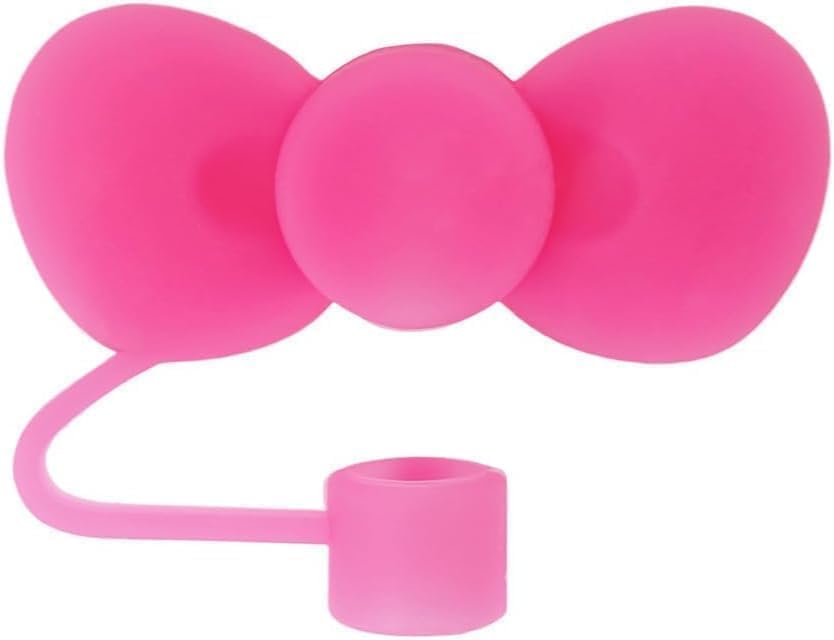 2pcs Rose bow Straw Cover for Stanley 40&30 Oz Cup, 10mm Silicone Straw Covers Cap for Stanley Cup Accessories, Cute Straw Topper for Tumblers, Straw Cap Stopper for Reusable Straws Tip Lids - Image 2