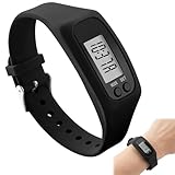 Schrittzähler Uhr,3D-Schrittzähler,Kalorienzähler,Ohne Bluetooth/Ohne App/Ohne Handy,Fitness Armband mit Uhrzeitanzeige,zum Gehen, Laufen, Wandern und Sport Training Zubehör