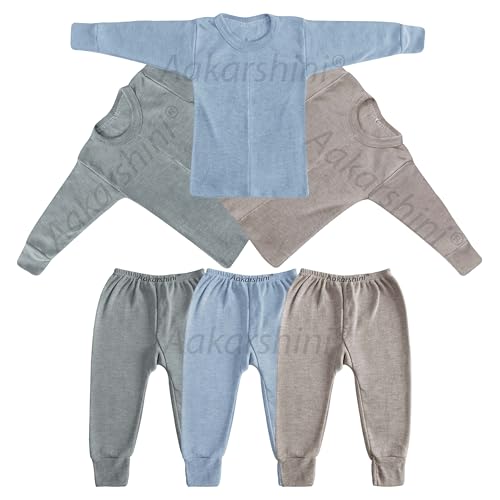 Image of Thermal Wear for Baby Pack of 3 Quality Level 1 Wool Blend
