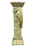 Farbe: Marmor Optik Gold Antikes Wohndesign Griechische Blumensäule Blumenständer Marmorsäule Versa Serie Säule Standsäule