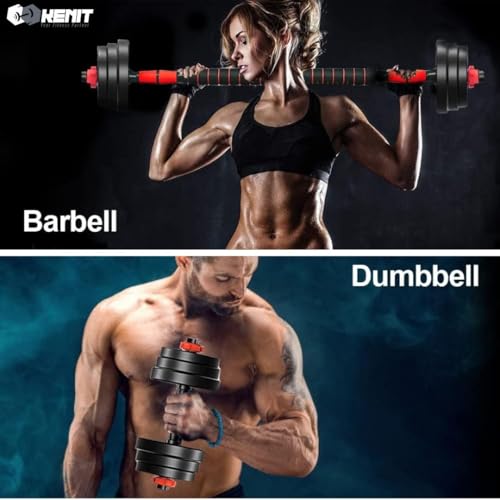 Image of PVC Dumbbell Set and Fitness Kit for Men and Women | 3-in-1 Convertible Design for Whole Body Workout with Connector Rod, Adjustable Weights, and Home Gym Essentials (8, Kilograms)