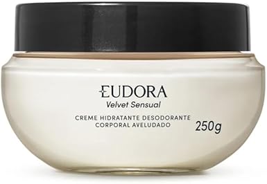 EUDORA CREME DESODORANTE HIDRATANTE CORPO AVELU VELVET SENSUAL 250G