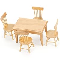 Puppenhaus Möbel,Miniatur Tisch und Stühle Miniatur Möbel Wichtel Tisch Wichtel Möbel Puppenhaus Zubehör Wichtel Stuhl Miniatur Tisch Back Zubehör