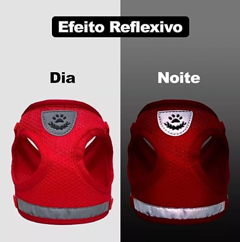 Guia + Coleira Peitoral / Cachorro Porte Pequeno E Medio