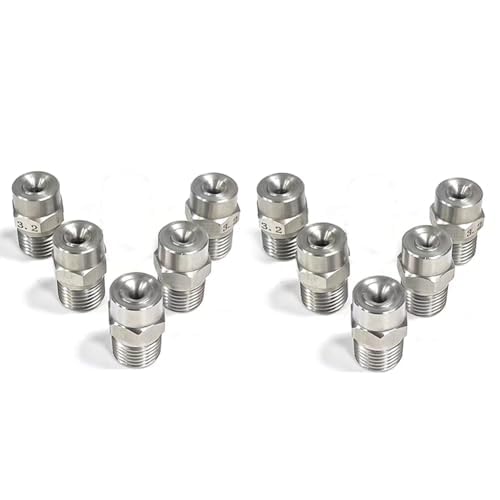Ugello a spruzzo ad alta pressione, Cono Pieno Grandangolare In Acciaio Inossidabile Ad Alta Pressione 3/8 120 Gradi 1,6-5,2 Mm 5/10 Pezzi(10pcs,3/8 2.0mm (0.079 inches))