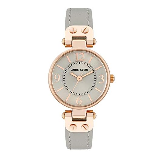 Montre cuir taupe Anne Klein élégante