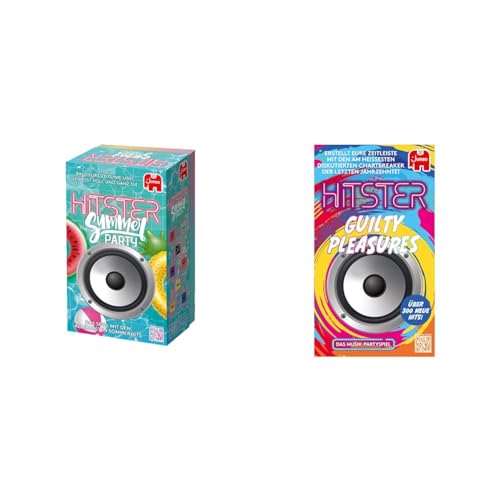 Hitster Jumbo Spiele Sommerparty und Jumbo 1110100378 Guilty Pleasures, Mehrfarbig, Party- und Kartenspiel für Erwachsene und Familien, 2 bis 10 Spieler, Deutsch (DE)