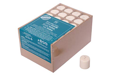 Hosley Set of 72 Unscented Ivory Votive Candles up to 10-Hours. Bulk Buy