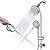UCLIMAA Rainfall Shower Head with Handheld Shower Spray, with 26" Drill Free Adjustable Height Slider Bar, High Pressure Dual Shower Head Combo, 3-Way Diverter for Easy Reach, 5Ft Hose - Chrome Finish