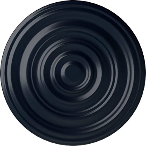 Ekena Millwork CM29CAMDF 29 1/8"OD X 1 1/2"P Carton Smooth Ceiling Medallion Fits Canopies Up to 9 1/8", Midnight Dream