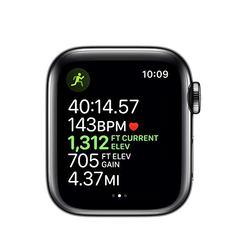 Image of Apple Watch Series 5 (GPS + Cellular, 40mm) - Space Black Stainless Steel Case with Black Milanese Loop