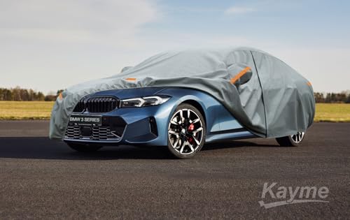 Image of Kayme Heavy Duty Car Cover Custom Fit BMW 3 Series 320i 325i 328i 330i 335i M3(2013-2026), Waterproof All Weather for Automobiles, Full Exterior Covers Sun Rain UV Protection.