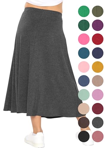 Image of STRETCH IS COMFORT Girls Skirts Flowy A Line Knee Length and Ankle Length | Elastic Waist, Kids School Skirt, Girls Maxi Skirt, Black Skirt For Girls, Faldas Para Ninas, Girls Long Skirt, Long skirts