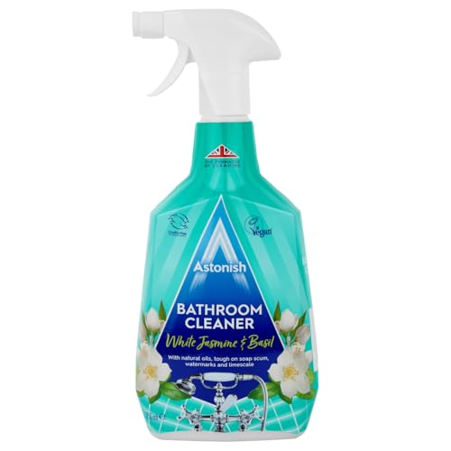 AMK® Bathroom Cleaner 750ml Tough on Soap Scum Removes Watermarks Limescale Discoloration Gently Without Damage to Surfaces Vegan