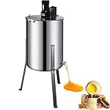 MNSSRN 4 Frame Electric Honey Shaker, 1300rpm Stainless Steel Barrel Bee Extractor, Honey Spinner Belt, Stand Beekeeping Equipment