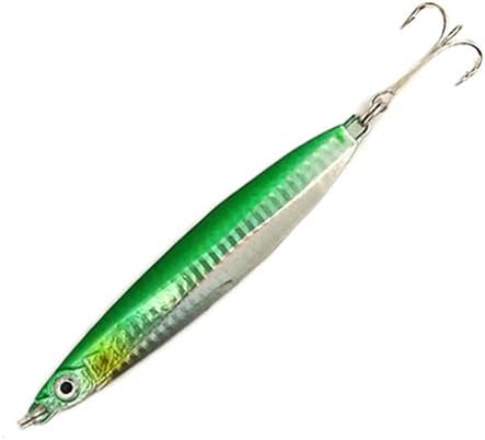 Knife Colt Sniper Jigs 80g, 8 Pcs Green Mackerel for Shore or Boat Casting, Slim Flashy Jig, Ideal for Surface Busting Fish & Pelagic Species
