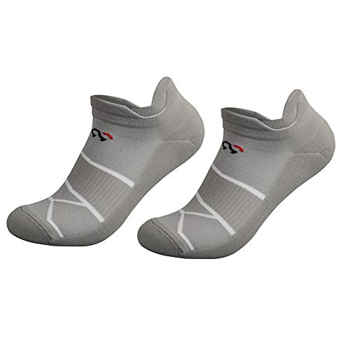Sindigner pour des Hommes et les Femmes Multi Pack Ventilation en Maille Coupe Confort Performance Chaussettes Invisibles Cyclisme Sport Chaussettes de Course Gris Cover