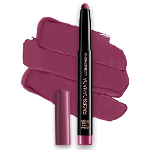 FACESCANADA Hd Intense Matte Lipstick, Feather Light Comfort, 10 Hrs Stay, Primer Infused, Flawless Hd Finish, Made In Germany, Brown, Red, Pink, Purple, Nude Lip Color, Mulberry Magic, 0.05 Oz