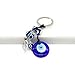 Jasimkiss Evil Eye Keychains Hamsa Hand keychains Protection Good Luck Amulet Charm Key Ring Bag Purse Accessories (I)