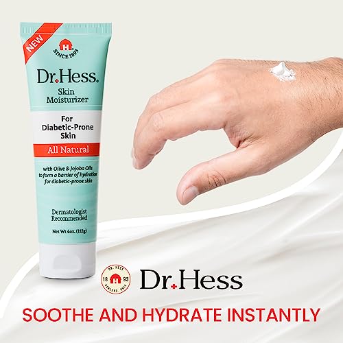 Dr. Hess Dr Hess Skin Moisturizer For Diabetic Prone Skin, Nourishing, Moisturizing Body Lotion with Lanolin, Beeswax, Jojoba Oil & Olive Oil, Skin Moisturizer for Dry, Itchy, Rough & Bumpy Skin, 4oz - 2 Pack