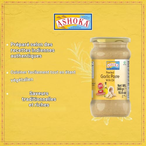Ashoka Pâte d'ail à l'huile - 300g Authentique Recette – vue 3