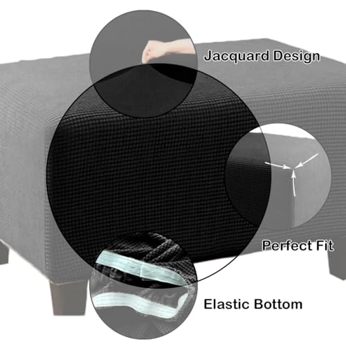 Housse de protection amovible pour ottoman XL contre les taches