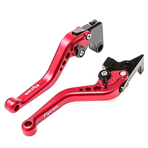 Flycam Kit Levier D'embrayage et De Frein Reglable Aluminium CNC Court Levier compatible avec KTM 125 Duke 200 Duke 390 Duke 2012-2015 une paire PWL097 Cover