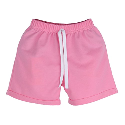 6t Boys Winter Clothes Summer Children Cotton Shorts Boys and Girl Clothes Baby Fashion Pants Toddler Sun (Pink, 110)
