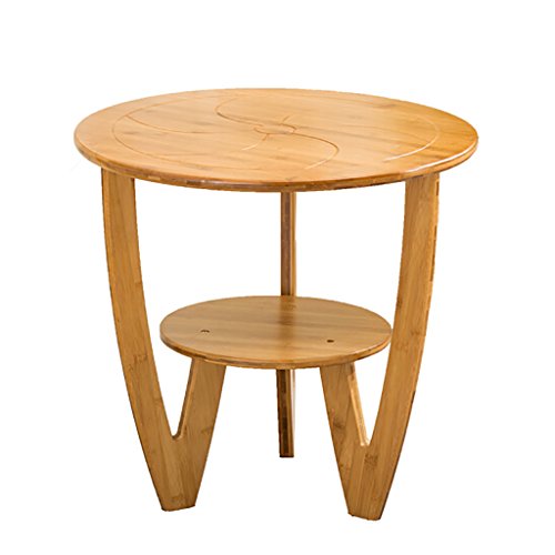 CLOTHES- Double Layer Bamboo Side Small Coffee Table Shelves Flower Rack Balcony Table Telephone Magazine Table