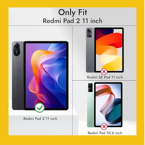 Image of M CartCover for Redmi Pad 2 11 inch Cover Case with [Pencil Holder], Trifold Flip Stand Cover Case for Redmi Pad 2 Cover 11 inch Tablet [Auto Sleep /Wake Support- Dark Black