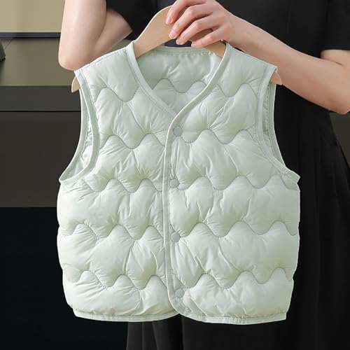 Toddler Winter Diamond Quilted Puffer Vest Kids Snap Button Warm Sleeveless Jacket for Little Girls Boys Outerwear2