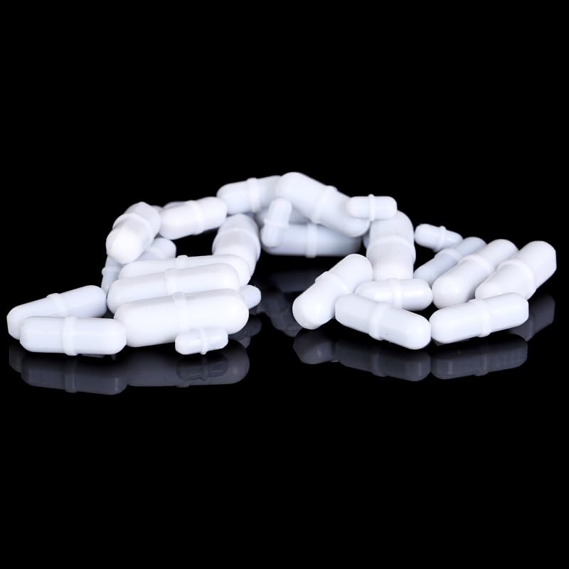 Agitador magnético de PTFE de 10 Uds., varillas agitadoras de politetrafluoroetileno en forma for uso en laboratorio(B700(D10xL70mm))