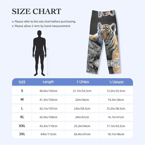 Pantalon pyjama tigre mignon EdWal avec poches pratiques Noir - 6
