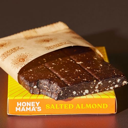 Honey Mama's, Salted Almond Cocoa Truffle Bars, No Refined Sugar, Gluten Free, Dairy Free, Soy Free, Paleo, 2.5 Ounce, 3-Serving Bar