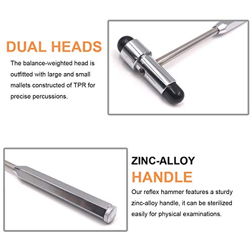 Flyh Buck Neurological Hammer, Tromner Reflex Hammer With Needle And Brush, For Neurologic Reflex Diagnosis And Testing #TOP3