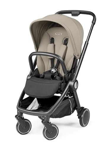 Peg Perego City Loop Seat & Frame Combo –Vanilla Blend | Compact Travel System from Infant to Toddler | Air Travel Friendly | Compatible with All Primo Viaggio Infant Car Seats