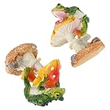 Abaodam Botanische Inrichting 2 Stks Kerstballen Groene Kikker Standbeeld Tuin Accent Beeldje Dier Sculptuur Planten Decor Boekenplank Decor Groen Decor Dier Ornament Hars Tuin