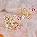 Fashion Multicolour Rhinestone Butterfly Retro Ear Studs Earrings 1 Pair Creative and Exquisite Workmanship