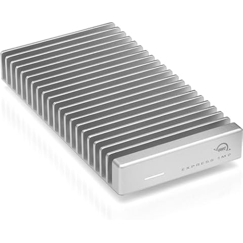 OWC Express 1M2 Portable NVMe Thunderbolt (USB-C) SSD USB4 Ultra Fast External SSD Drive with Aluminum Heat Sink Enclosure (Enclosure Only) Cover