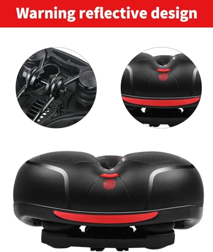 Fahrradsattel, Bequem Weich Memory Foam Ergonomisch Stoßdämpfend Atmungsaktiv Fahrrad Sattel,...