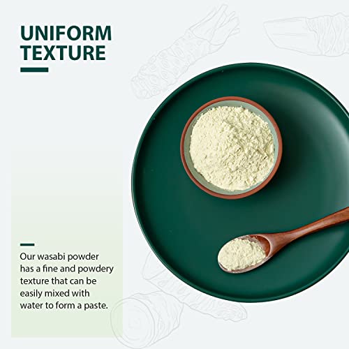 Image of Soeos Wasabi Powder 1.25 oz (35g), Gluten Free, Vegan, Premium Wasabi Powder for Sushi and Sashimi