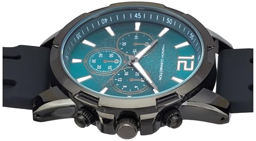 Image of French Connection Men Green Dial Analogue Watch & Bracelet - FCW06GR