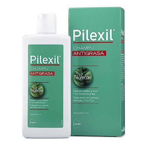 PILEXIL CHAMPU - Champú Antigrasa 300ml, de Uso Diario, Hidrata y Protege el Cabello, con...