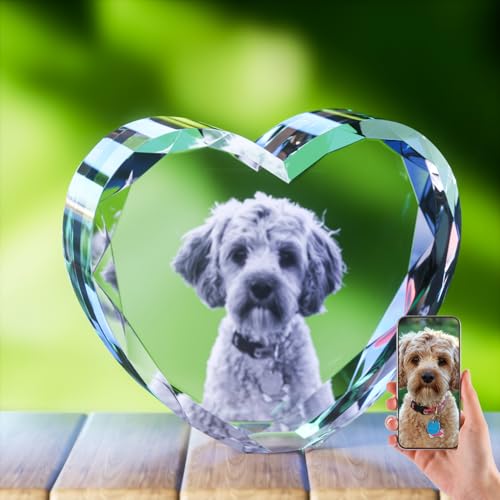 Custom Crystal Photo, Personalized Dog Memorial Gifts, Crystal Pi...