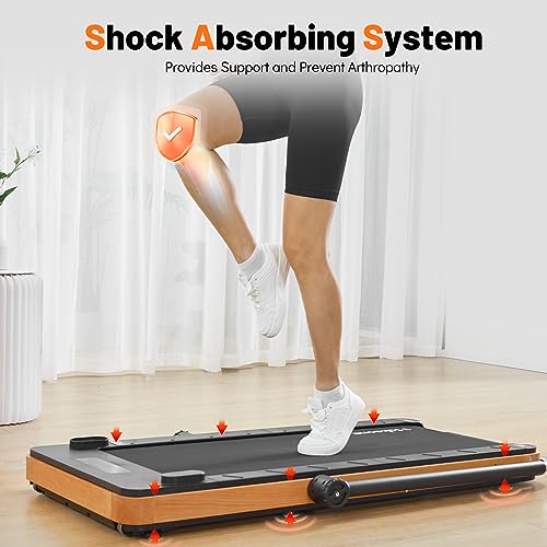 Image of Maksone Under Desk Treadmill, Expert of Wooden Walking Pad, Walking Jogging Machine with Remote Control, Installation-Free