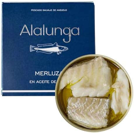 Hake in Olive Oil – Premium Alalunga Gourmet Seafood | Delicate & Flavorful | 134g Tin