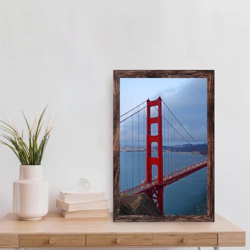 Image of BESCRCL 11x17 Picture Frame Engineered Wood Frames, Brown, 1 Pack