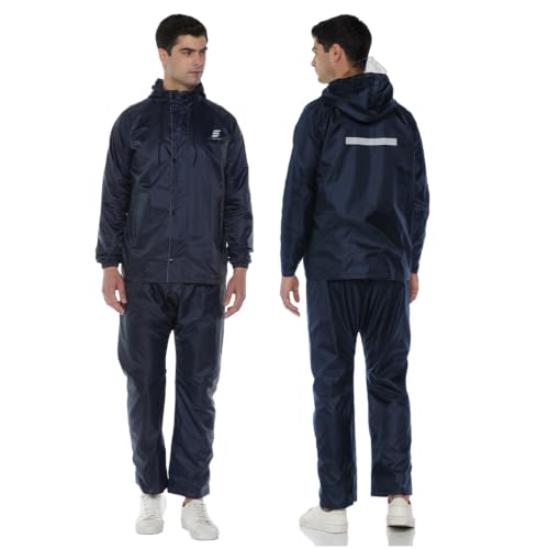 Amazon Brand - Symactive Waterproof Reversible Raincoat Set for M...