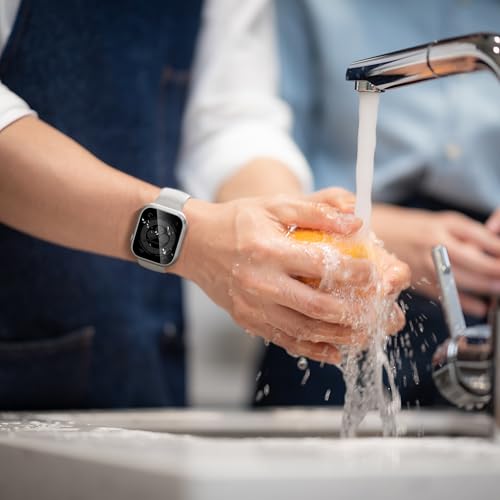 【覗き見防止 フルカバー保護】Puptoya アップルウォッチ 防水 カバー Apple Watch 11 10 対応 42mm ケース のぞき見防止 2 in 1 前後の保護 PC+ガラス素材 高透過率 装着簡単 脱落しやすい 耐衝撃 iWatch 42mm ローズゴールド