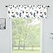 poefun Valances for Kids Bedroom Windows Baby Nursery Toddler Boy/Girl/Childs/Playroom/Toy Room -Rod Pocket Trees Printed Short Curtain Valance for 1 Panel 52x18 Dusty Blue